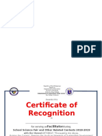 Sciencefair 2018 Certificate