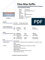 Performance CV (Eliza Kyffin)