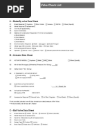 Isolation Valve Check List