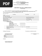 6 - NBC Form No - B-10 - Civil Works (Application For Occupancy Permit Form) PDF