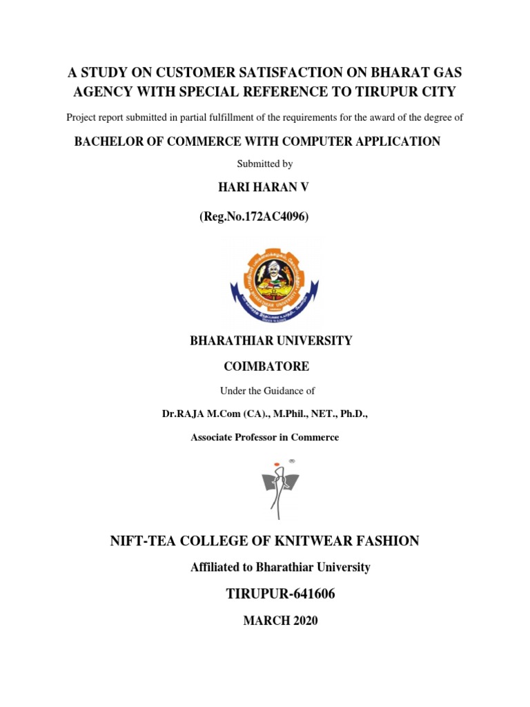 Customer Satisfaction Study: Bharat Gas | PDF | Doctor Of Philosophy ...