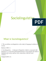 The Study of Sociolinguistics