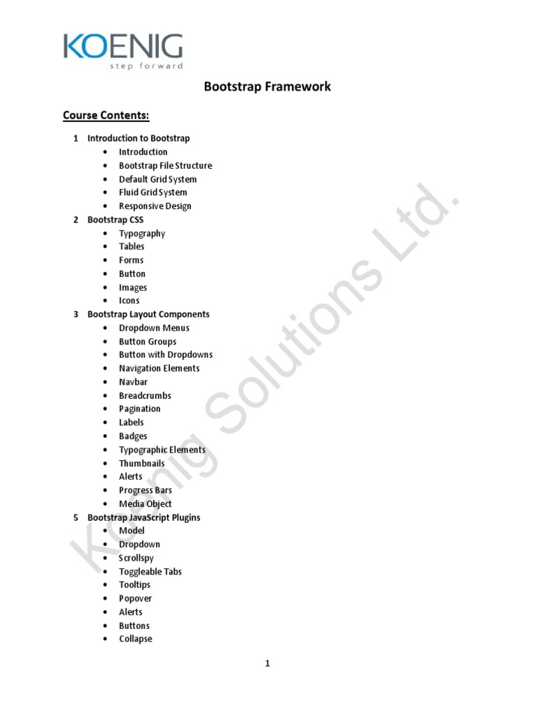 Bootstrap Framework PDF | PDF