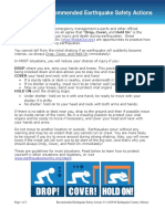 ShakeOut Recommended Earthquake Safety Actions PDF