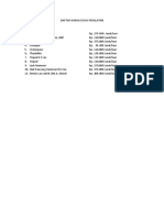 Daftar Harga Sewa Peralatan