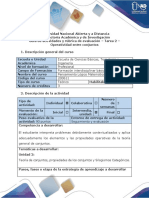 Guía de Actividades y Rúbrica de Evaluación - Tarea 2 - Operatividad Entre Conjuntos