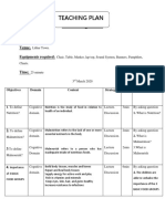 Nutrition Teaching Plan