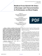 Production of Biodiesel From Hybrid Oil Dairy Waste Scum and Karanja and Characterization and Study of Its Performance On Diesel Engine IJERTV3IS070674 PDF