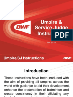 BWF Umpire & Service Judge Instructions - March 2019