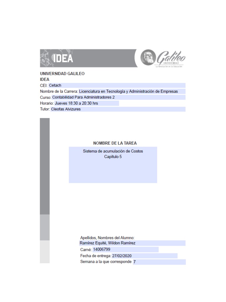 Capitulo 5 Contabilidad Para Administradores 2 Descargar Gratis Pdf