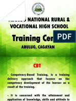 ABULUG NATIONAL RURAL & VOCATIONAL HIGH SCHOOL CBT Training