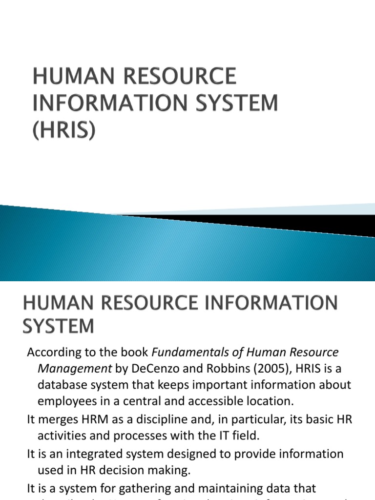 Human Resource Information System (Hris) | PDF