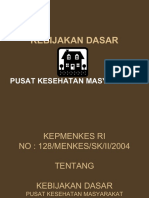 Kebijakan Dasar PUSKESMAS 