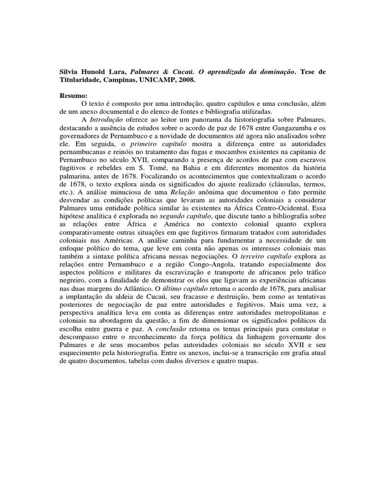 PDF) Os múltiplos significados da alforria em uma área mineradora