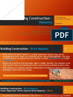 Lecture # 4 - Building Construction - Masonry