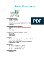 Quadratic Functions