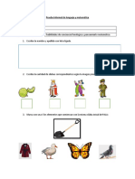 Prueba Informal de Lenguaje y Matemática KÍNDER