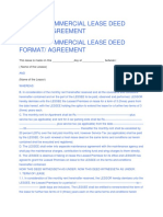 Sample Commercial Lease Deed Format