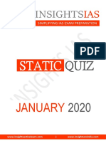 InsightsonIndia Static Quiz Jan 2020