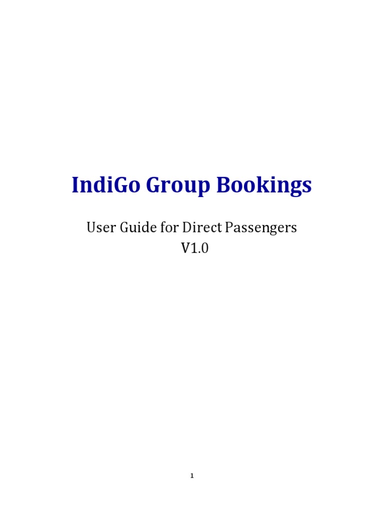 IndiGo Group Booking User Guide | PDF | Screenshot | Login