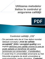 Utilizarea Metodelor Statistice În Controlul Şi Asigurarea Calităţii