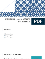 Aula 2 - Estrutura e Ligação Atômica Dos Materiais PDF