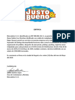 Certificacion Justo y Bueno PDF