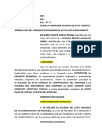 Demanda de nulidad de acto jurídico de compraventa falsificado