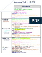 2019-2020 Trimester 1 Weekly Assignments PDF