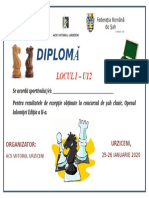 DIPLOMA Openul Ialomitei ED II - Locul 1 - U12