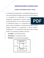 Comunicación Organizacional Ascendende y Desendente, Interna y Externa.