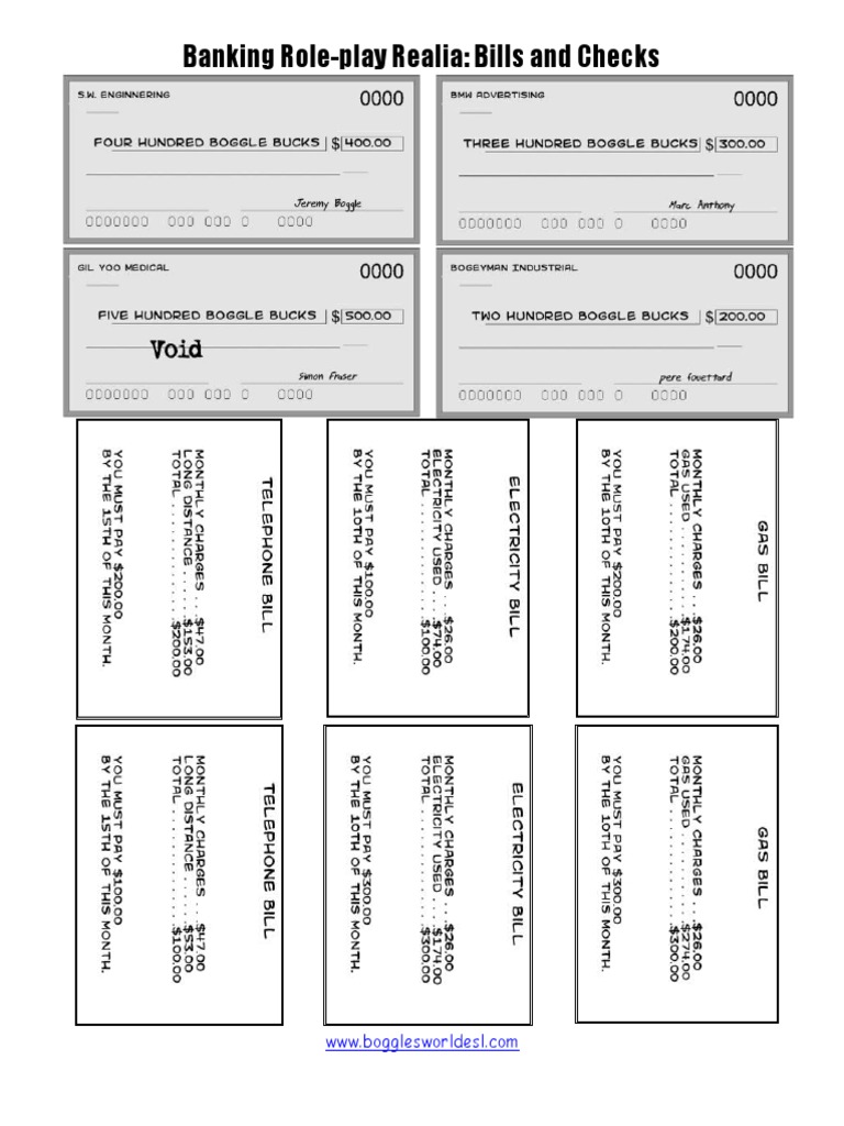 Bills and Checks | PDF