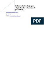 Del trabajo industrial al trabajo por plataformas digitales