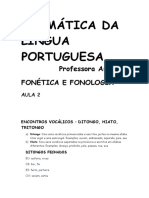 FONÉTICA E FONOLOGIA - AULA 2