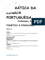 FONÉTICA E FONOLOGIA - AULA 1 GABARITO