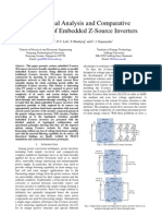 Operational Analysis and Comparative Evaluation of Embedded Z-Source Inverters