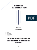 Makalah Cara Pembuatan Tape