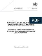 RESALTADO DIRECTRICES PARA EL FORTALECIMIENTO DE LOS SISTEMAS NACIONALES DE CONTROL DE LOS ALIMENTOS - FAO