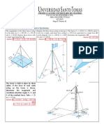 1.2 Ejercicios de Estudio Resultante de Un Sistema de Fuerzas Concurrentes en El Espacio PDF