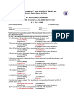 DRRR 4TH Quarter Exam.