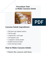 Procedure How To Make Cassava Getuk
