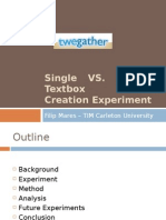 Single VS. Multiple Textbox Event Creation Experiment