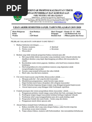 Soal Smter 2019 B Ani Docx