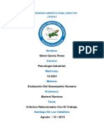 Cuarta Tarea, Evaluacion Del Desempeno, Sileni Garcia..docx