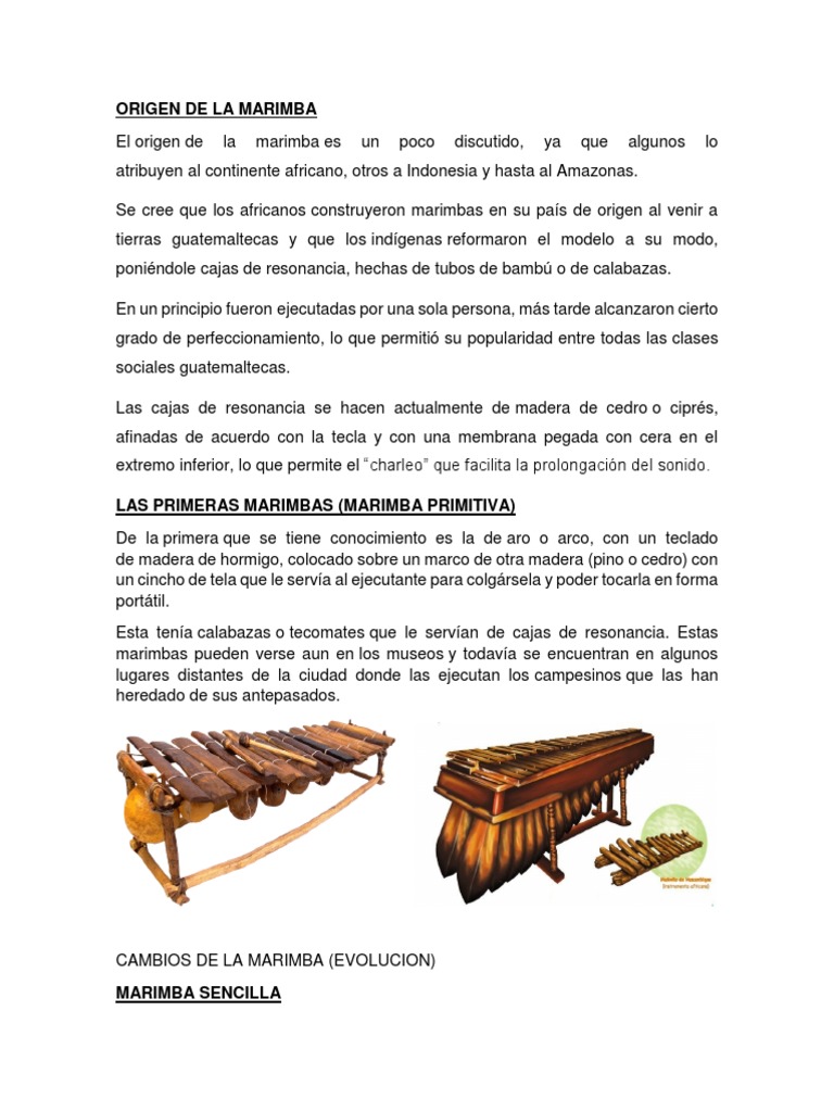 Origen de La Marimba PDF
