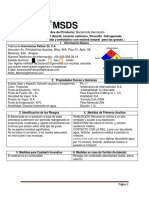 Hoja de Seguridad y Ficha Tecnica de Bactericida