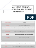 Istilah Yang Sering Digunakan Dalam Bidang Pertanian