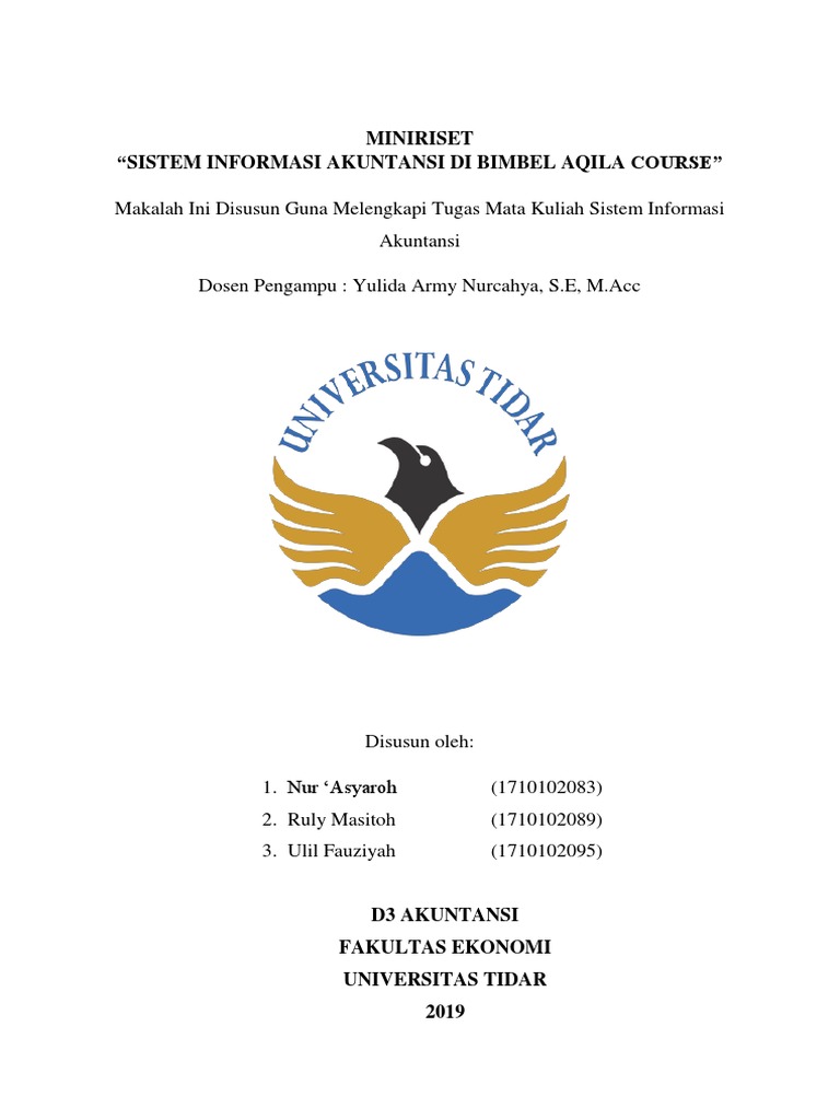Sistem Informasi Akuntansi Bimbingan Belajar Aqila Course PDF
