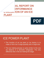 Technical Report On Plant Performance Evaluation of An ICE PLANT