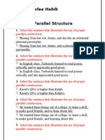 Test of Parallel Structure 1